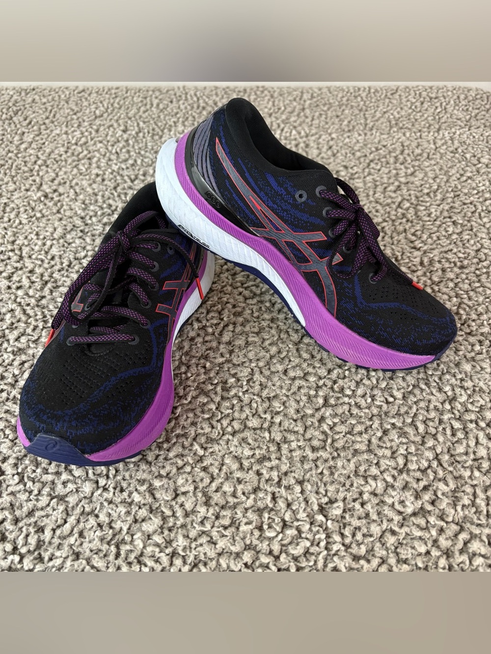 Asics Gel-Kayano 29 Women's 7 Running Shoes Black Purple 3D Space Construction